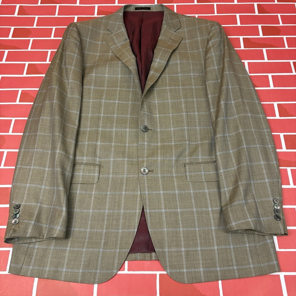 Byron Blazer British Style Men's Wool Plaid Sport Coat Business Jacket 45R